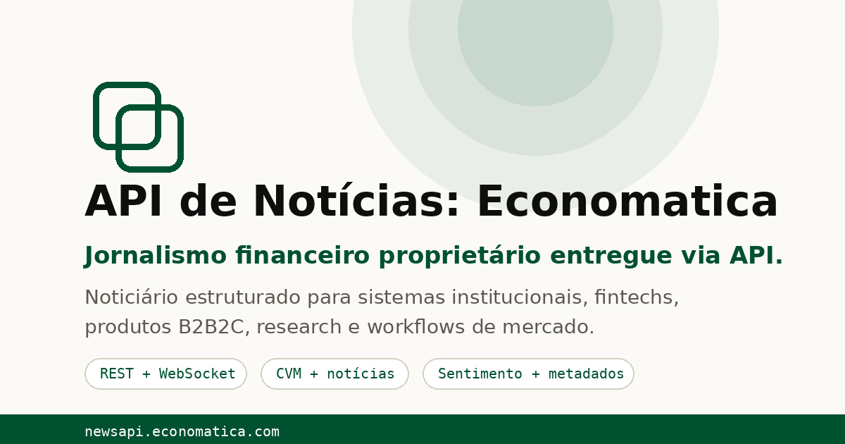 Brazil Financial News API | Economatica